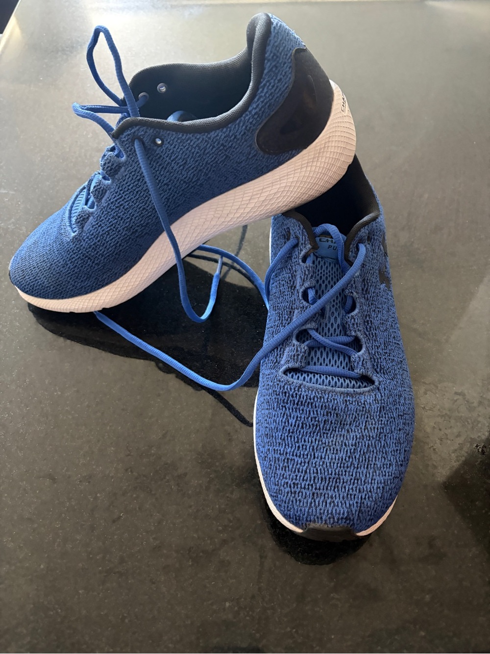 Under armor charged pursuit Blue Knit Athletic Sneakers